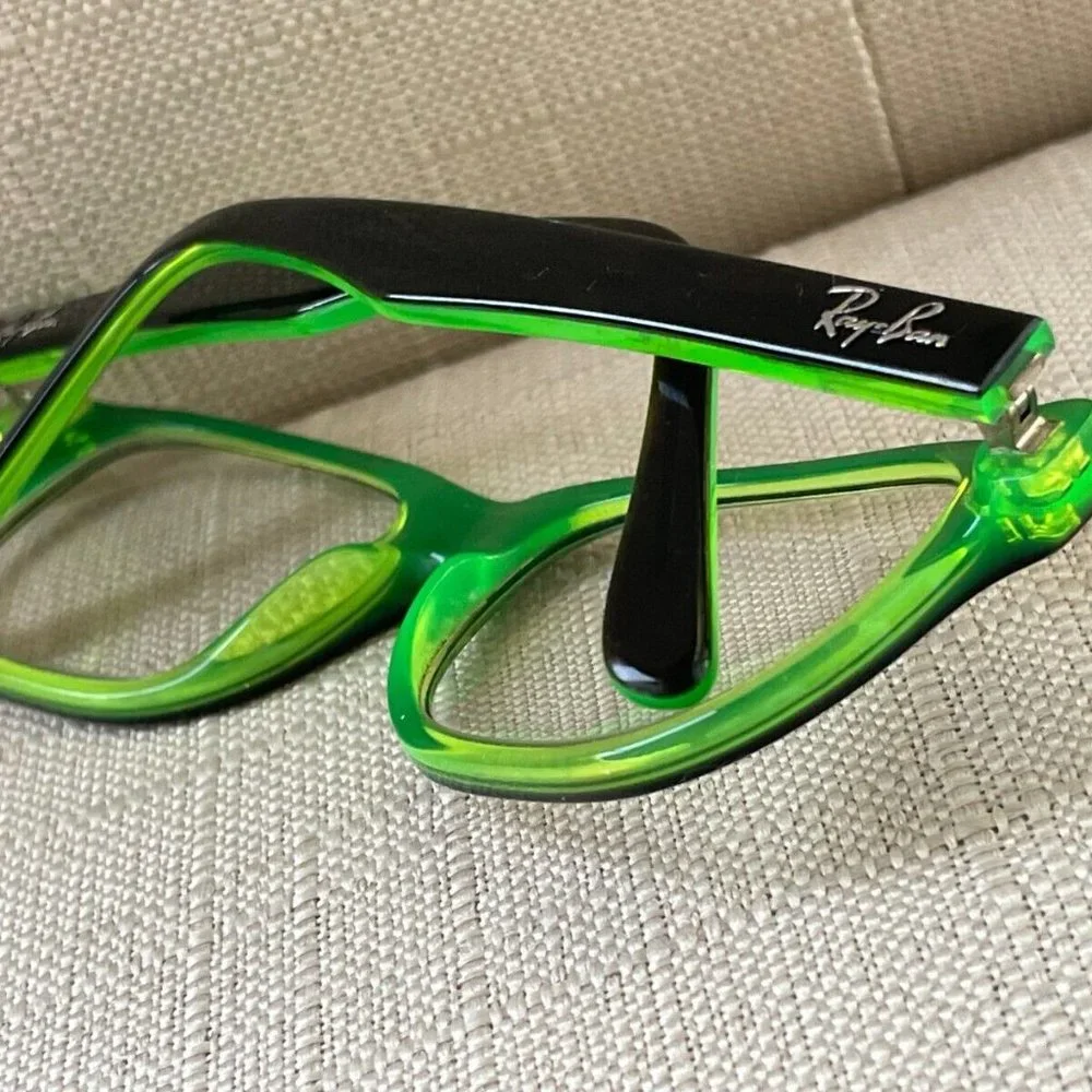 Ray-Ban Youth Eyeglasses, Black/Green RB1555 3665 46[]16 125 Glasses Frame